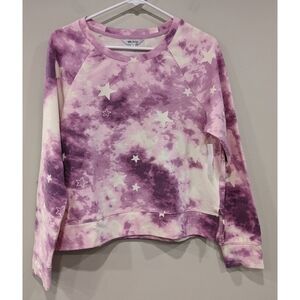 🆕 WILDFOX Purple Tie Dye Stars Sweatshirt Medium